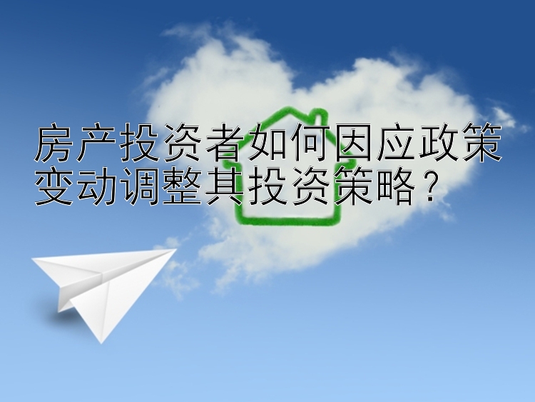 房产投资者如何因应政策变动调整其投资策略？