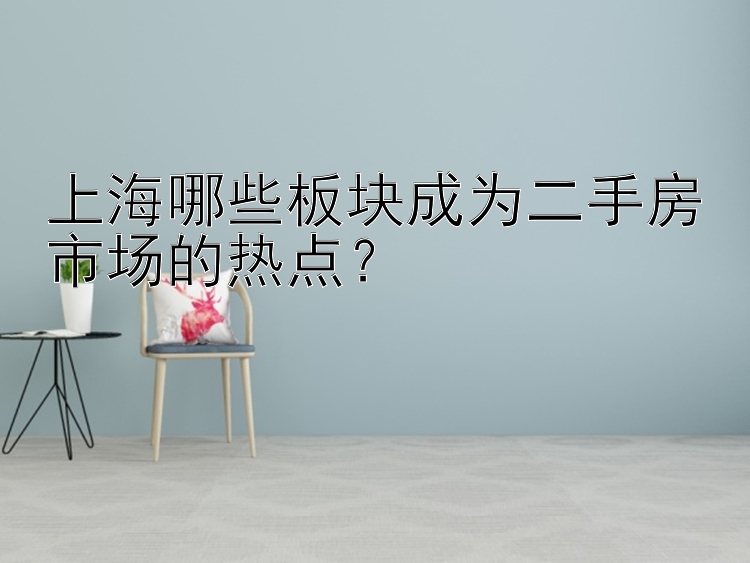 上海哪些板块成为二手房市场的热点？