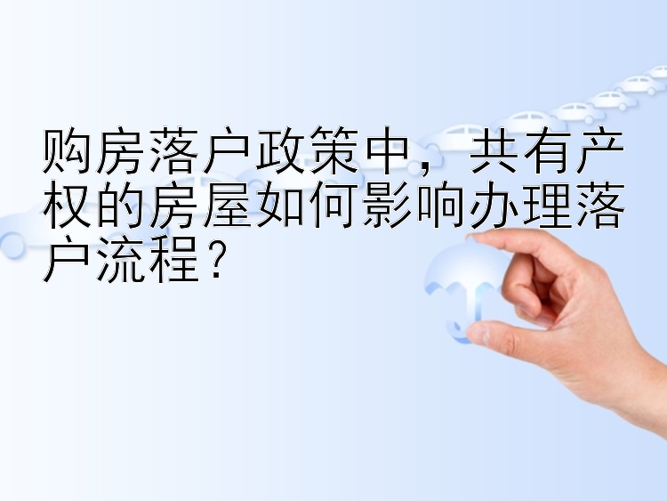 购房落户政策中，共有产权的房屋如何影响办理落户流程？