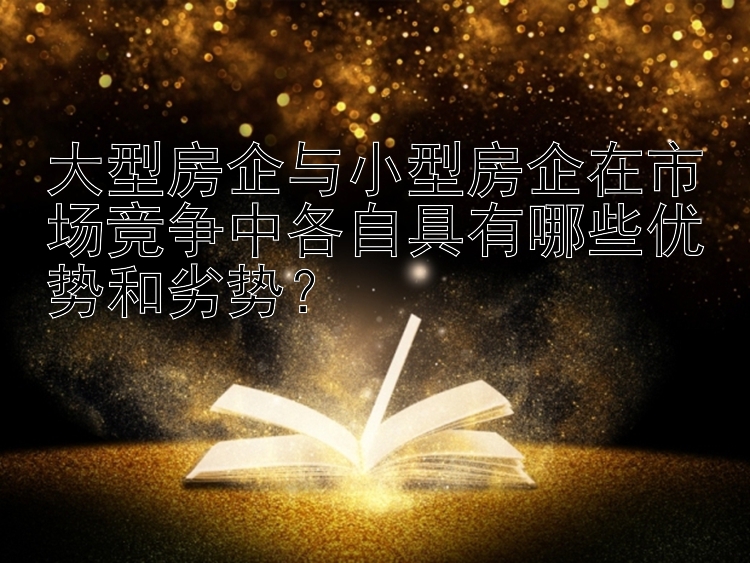 大型房企与小型房企在市场竞争中各自具有哪些优势和劣势？