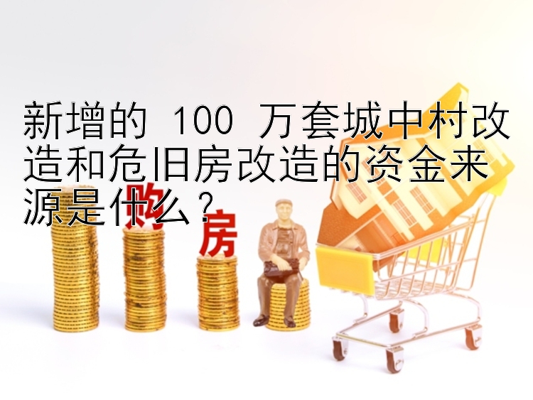 新增的 100 万套城中村改造和危旧房改造的资金来源是什么？